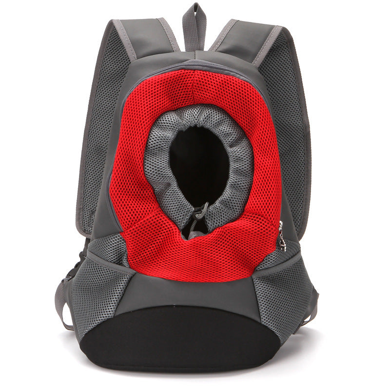 Soft PU Leather Dog Travel Backpack | Dog Carrier Bag for Outings - Red Small - travel