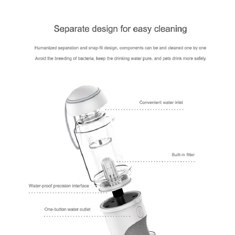 Outdoor Travel Pet Water Dispenser Pet Dog Cat Water Bottle Dog Travel Essentials