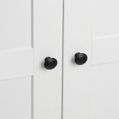 Modern Dog Feeding Station with Hidden Storage And Elevated Bowls | Dog Food Cabinet White beds