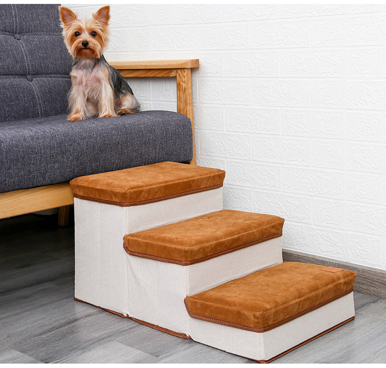 Small Dog Stairs with Storage | Folding Dog Steps for Beds And Couches Pet Stairs01 / Pet Stairs02 home