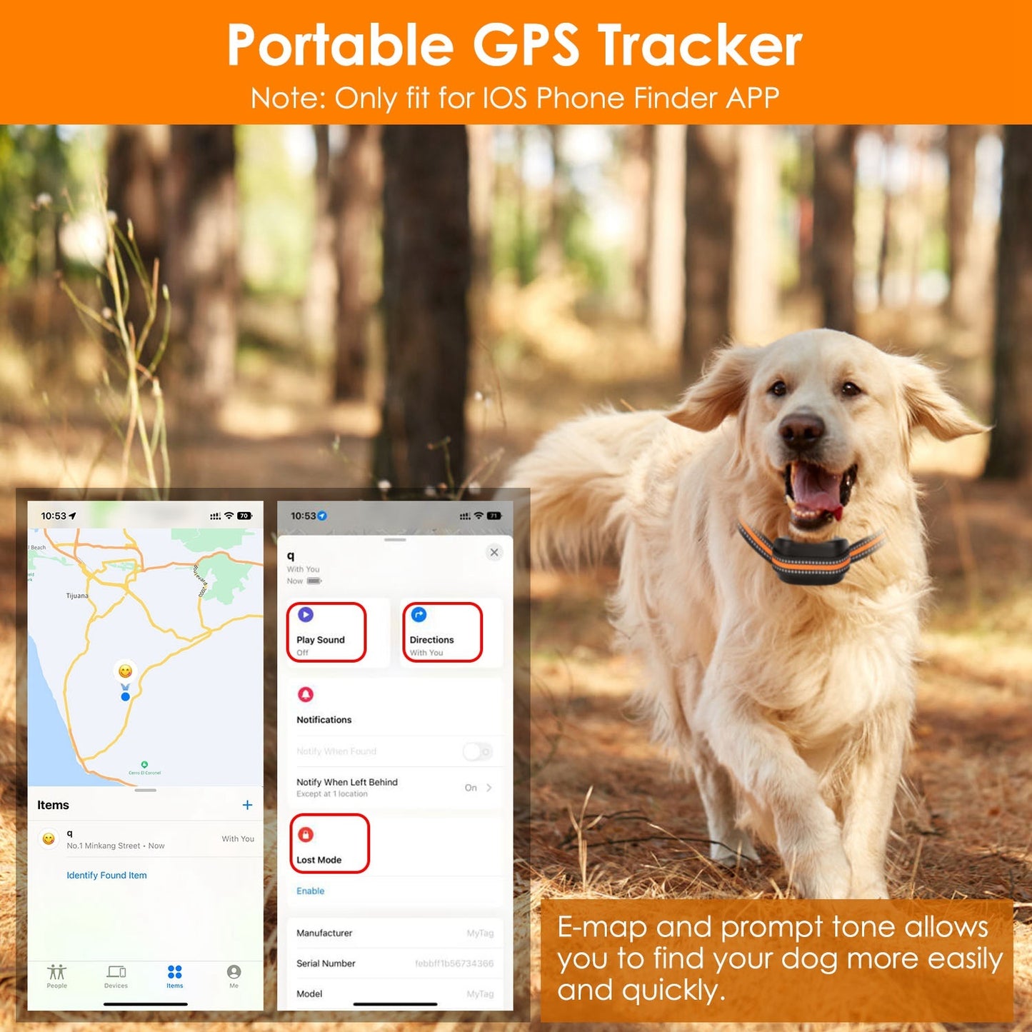 2-in-1 GPS Wireless Dog Collar And Tracker | Waterproof Dog Collar for All Dogs - 1Pcs - Dog Collars & Leashes