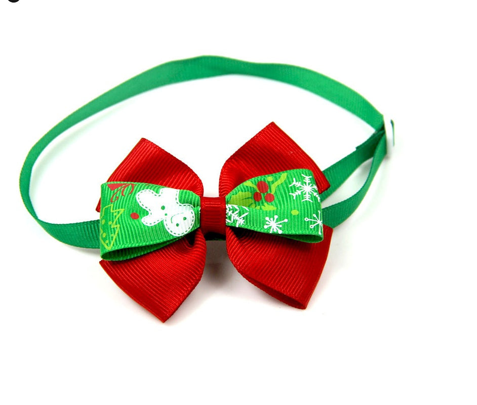 Bulk Christmas Dog Bow Ties | 50 Pack Cartoon Dog Accessories bow