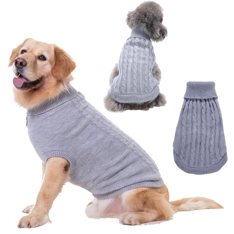 Warm Wool Knitted Dog Sweater | Soft Dog Pullover And Sweater Grey / 3XL Accessories