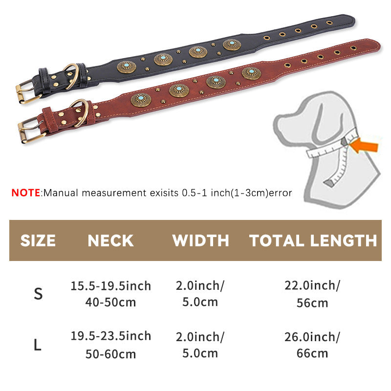 Leather And Canvas Dog Collar | Eco Friendly Collar for Medium to Large Dogs collar