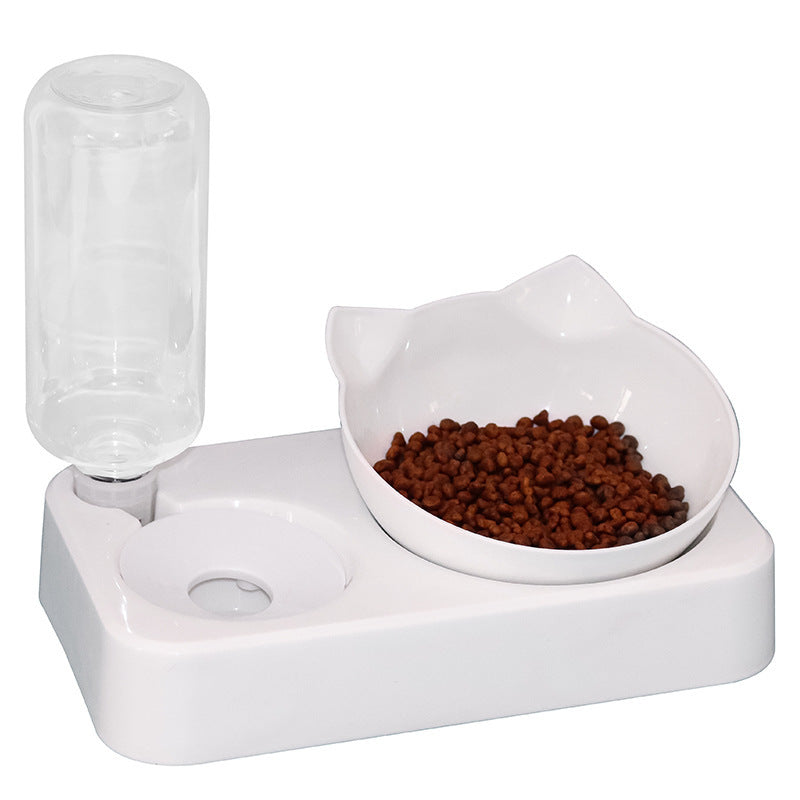 Non Tip Dog Feeding Bowl for Dogs | Stable Plastic Food Dish For Dogs White / L food