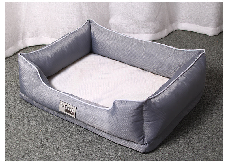 Cozy Plush Dog Bed with Removable Cushion | For Small to Large Dogs Grey / L beds
