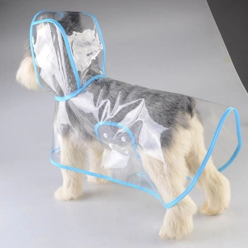 Dog Raincoat: Plastic Waterproof Jacket for Small to Medium Dogs - Blue / 2XL - Accessories