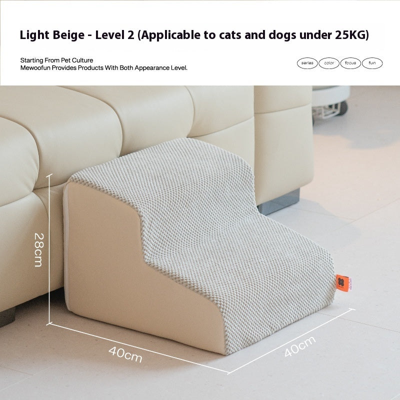 Lightweight Steps And Dog Stairs | Anti Slip Bed Ramp for Small Dogs Beige Second Order / High Elastic Support beds