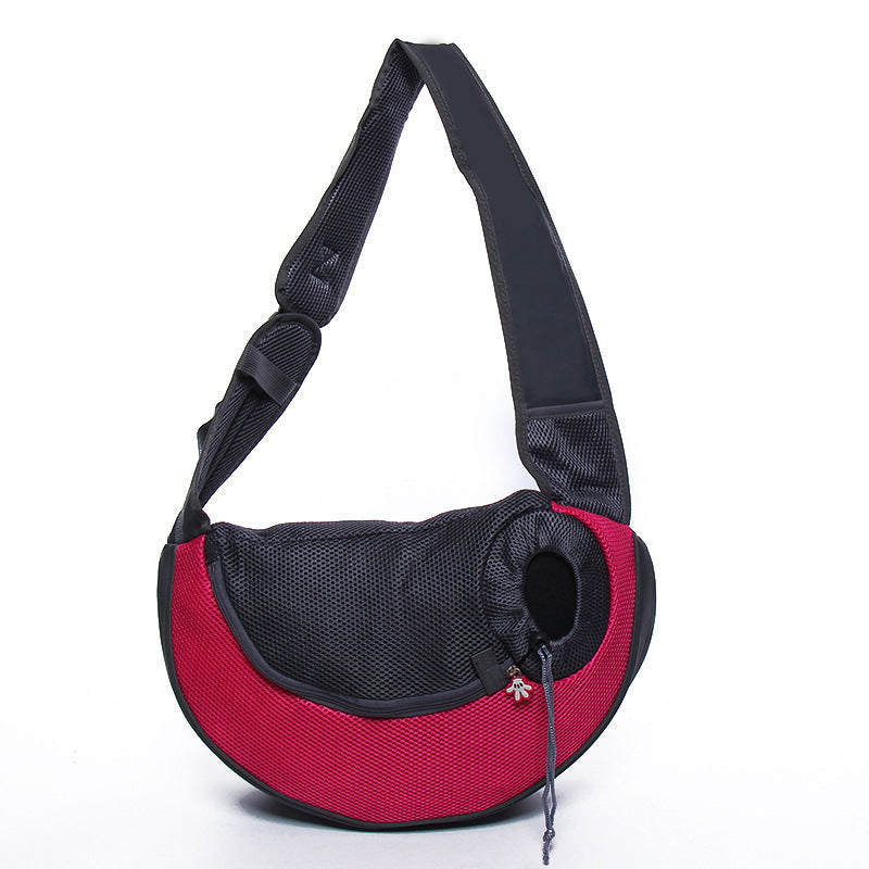 Breathable Front-Facing Dog Carrier | Portable Travel Sling for Dogs - Rose Red / 30x10x20cm - travel