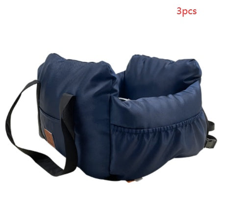 Dog Travel Car Booster Seat | Dog Safety Bed with Removable Cushion - travel