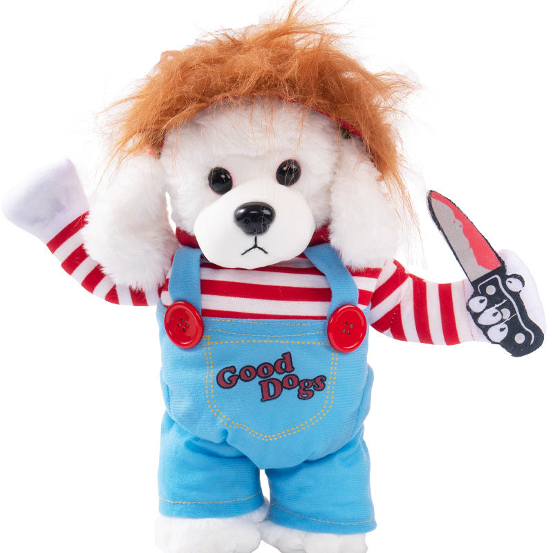 Halloween Funny Dog Clothes: Creative Dog Transformation Costume Swordsman Costume / L Accessories
