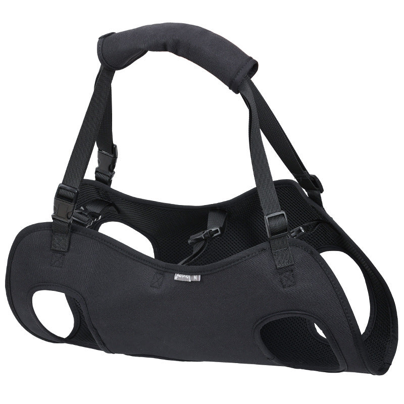 Oxford Cloth Dog Lifting Harness | Support Sling for Injured or Senior Dogs - Black / L - travel
