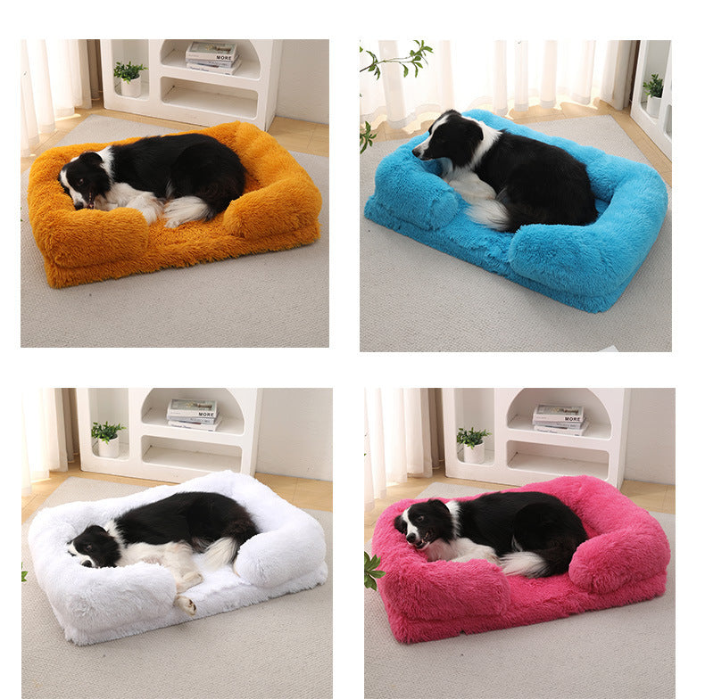 Cozy Plush Round Dog Bed for Winter Multiple Colors And Sizes Accessories