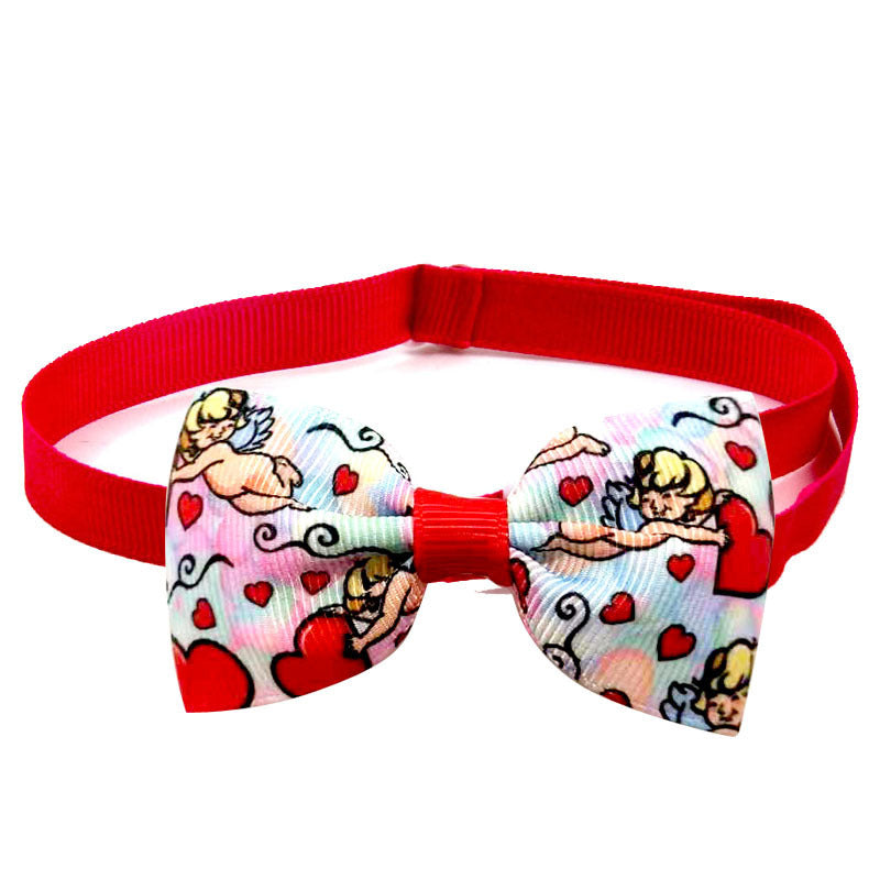 Loving Cupid Dog Bow Tie | Valentine’s Day Dog Collar Bow Tie Accessory J beds