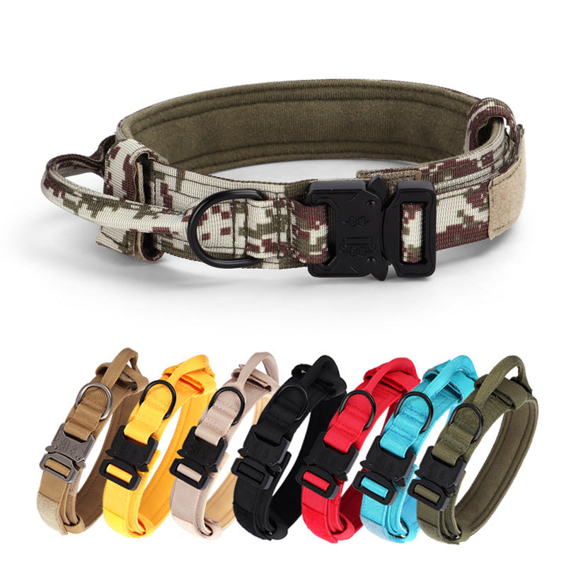 Adjustable Tactical Dog Collar with Quick Release Buckle | Nylon Collar for Training Dogs Dog Collars & Leashes