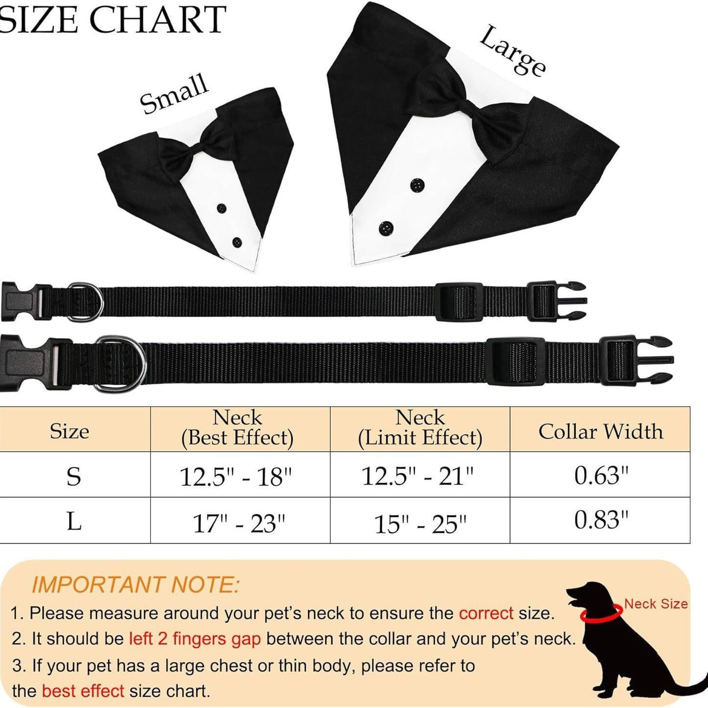 Dog Tuxedo And Bow Tie Formal Costume | Adjustable Wedding And Party Outfit costumes