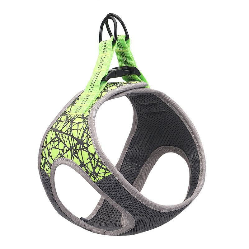 Polyester Dog Vest Harness | Adjustable Chest Strap for Pets - Green / M - harness