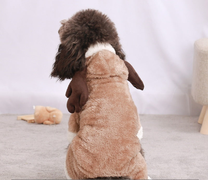 Winter Warm Dog Costume Sweater | Soft Coral Fleece Outfit for Dogs Elk / 2XL costumes