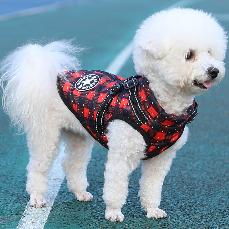 Warm Dog Winter Coat with Thickened Fleece | Casual Puffer Dog Vest - Gezi Hong / 2XL - coats