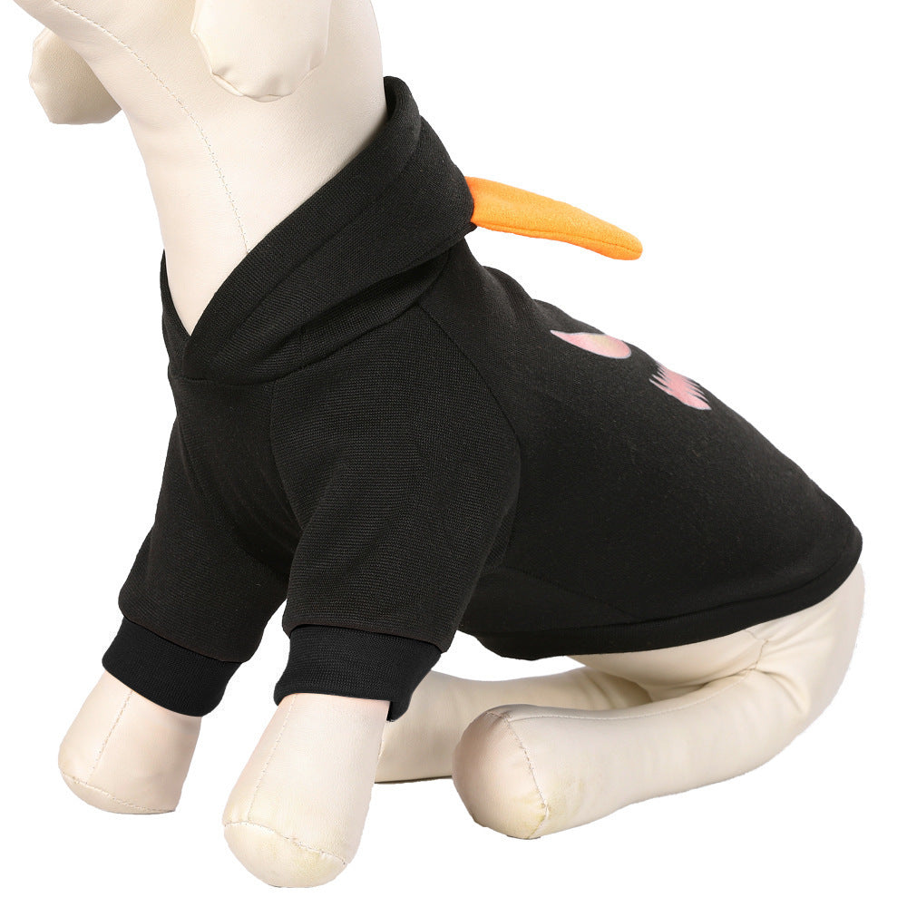Halloween Pumpkin Dog Sweater: Cozy Flannel Hoodie in Black And Yellow Accessories