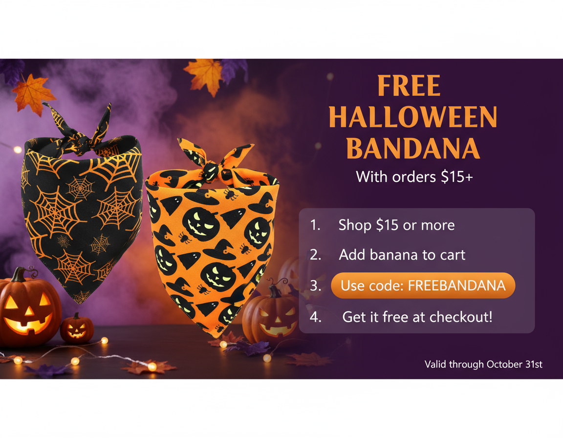 Free Halloween Bandana Promotion Banner