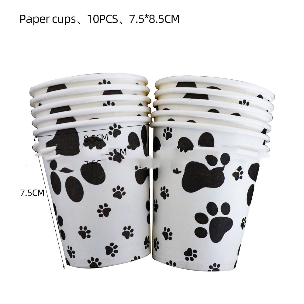 Birthday Party Decoration Dog Paw Tableware Set For Dog’s Birthdays C birthday