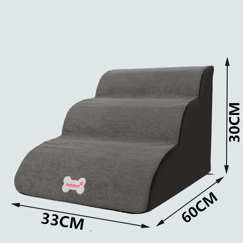 Soft Dog Steps And Ramp | Customizable 2 3 And 4 Layer Dog Ladder Small 3layers grey / Figure home