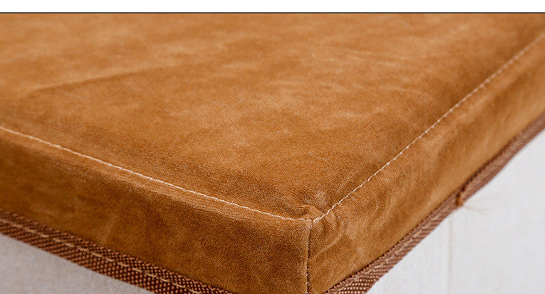 Brown Foldable Dog Stairs with Storage Cotton Dog Ramp home
