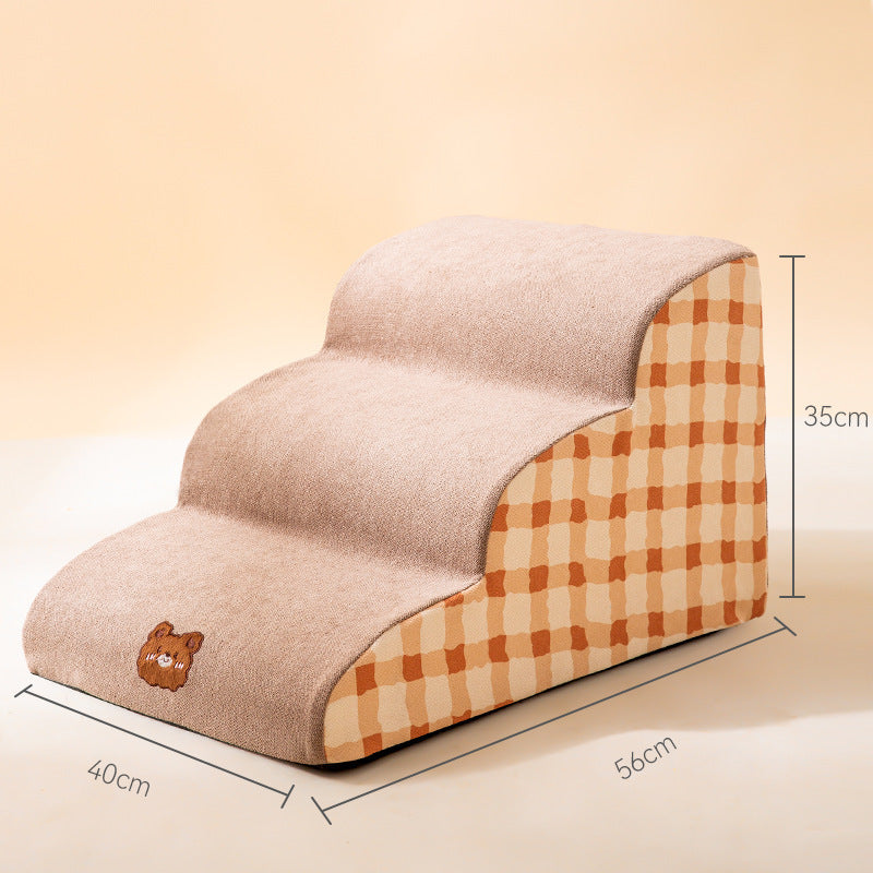 4 Step Removable Dog Stairs | Corduroy And Sponge Dog Ladder Lattice third order home
