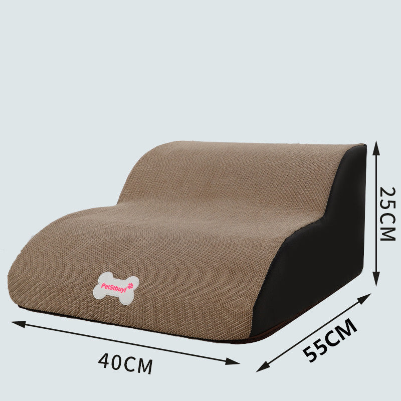 Soft Dog Steps And Ramp | Customizable 2 3 And 4 Layer Dog Ladder 2layers of camel color / Figure home