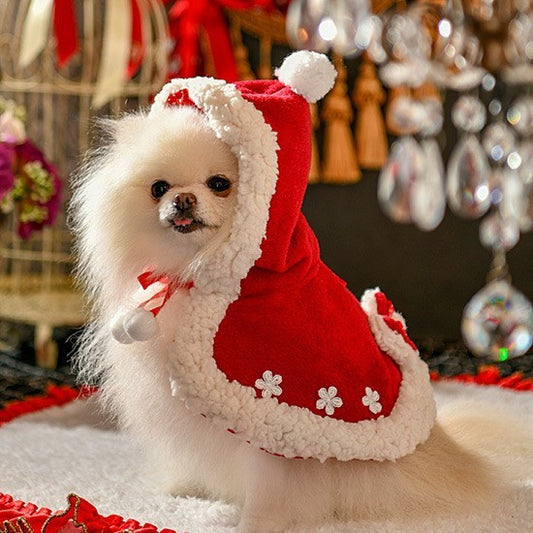 Festive Christmas Dog Cloak Dog Holiday Costume christmas