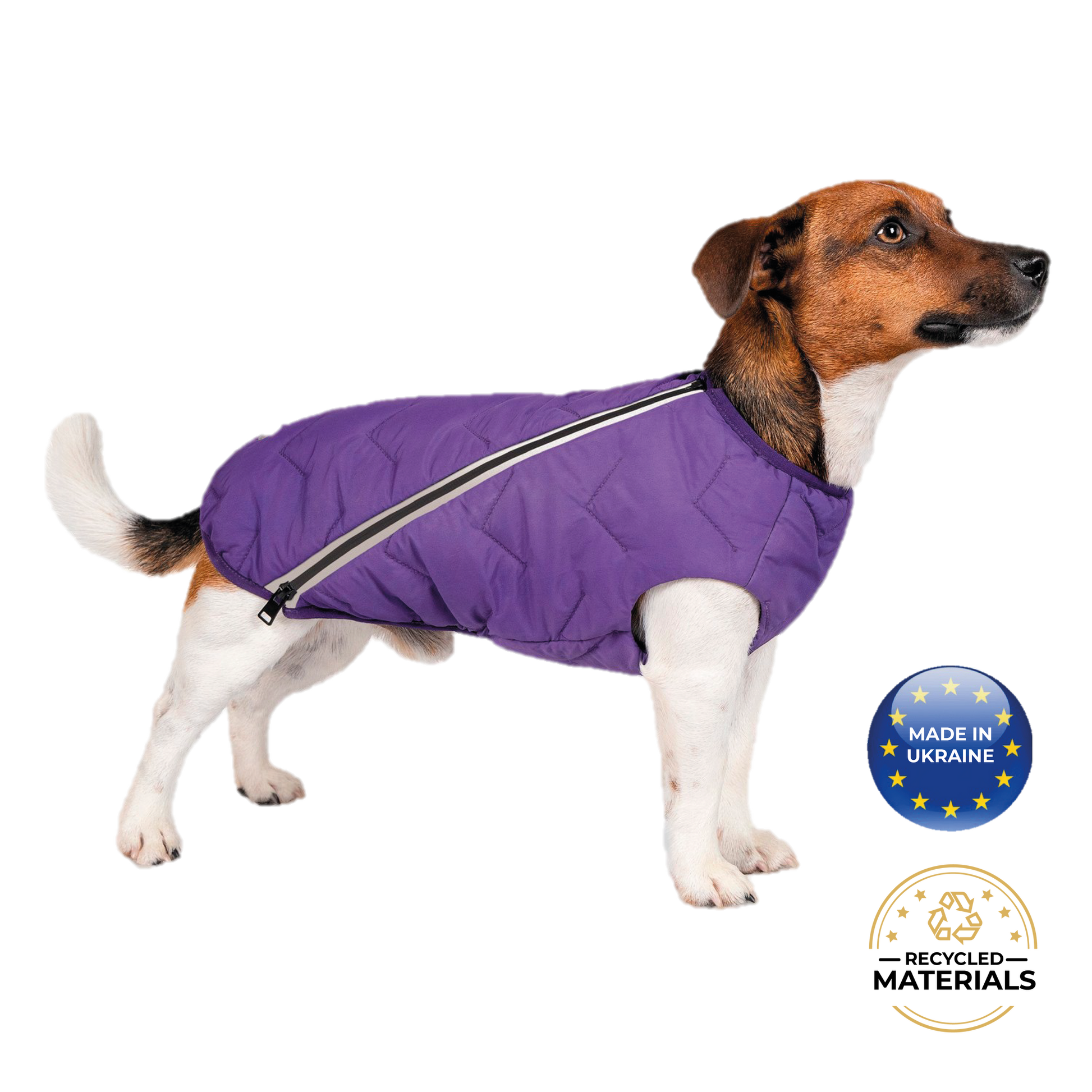 Eco-Friendly Waterproof Dog Rain Jacket with Reflective Zipper - Pets
