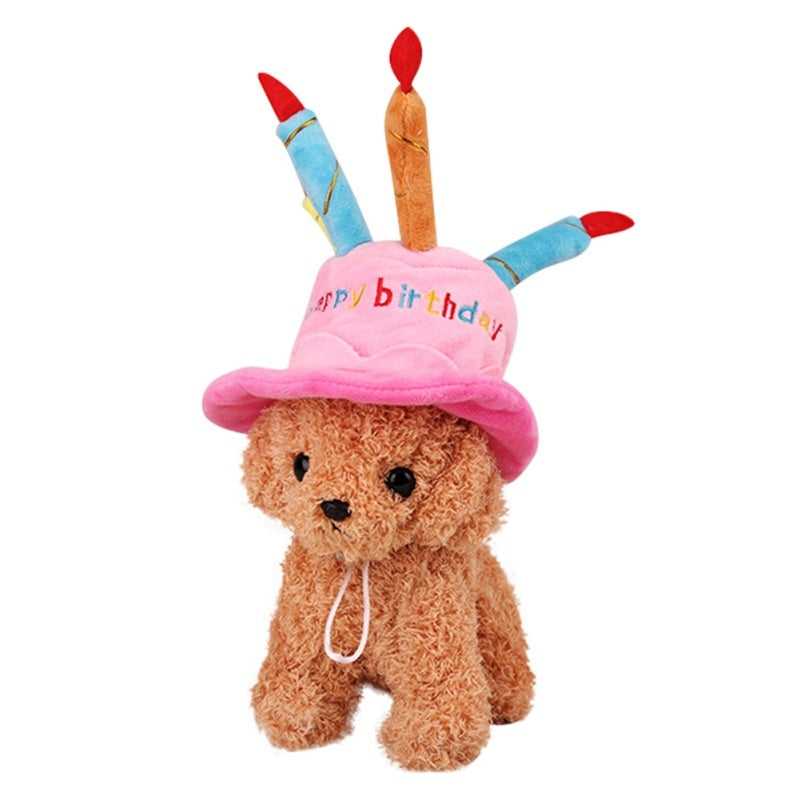 Dog Birthday Cake Hat Adjustable Pet Dog Party Birthday Crown Pink / One size birthday