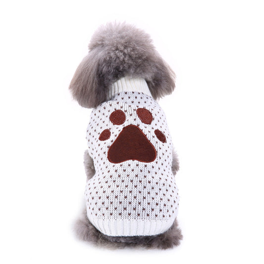 Christmas Snowflake Dog Sweater: British Style Winter Pullover for Small Dogs Accessories