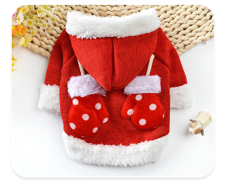 Blue And White Dog Christmas Sweater | Festive Holiday Apparel gules / L christmas