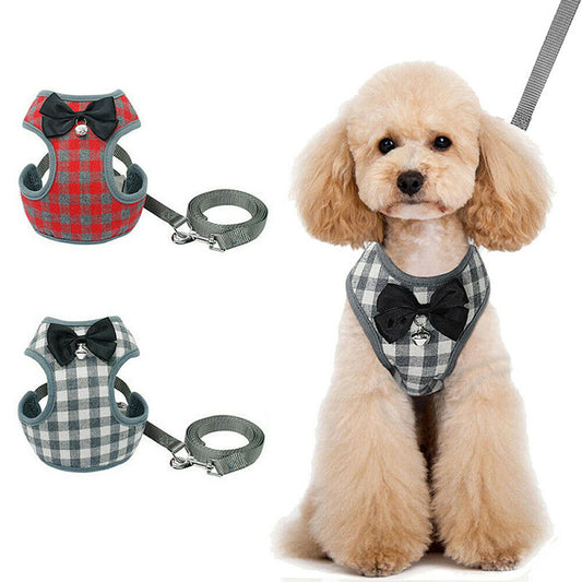 Adjustable Dog Harness And Leash Set: Comfortable Dog Vest With Chest Strap - Accessories
