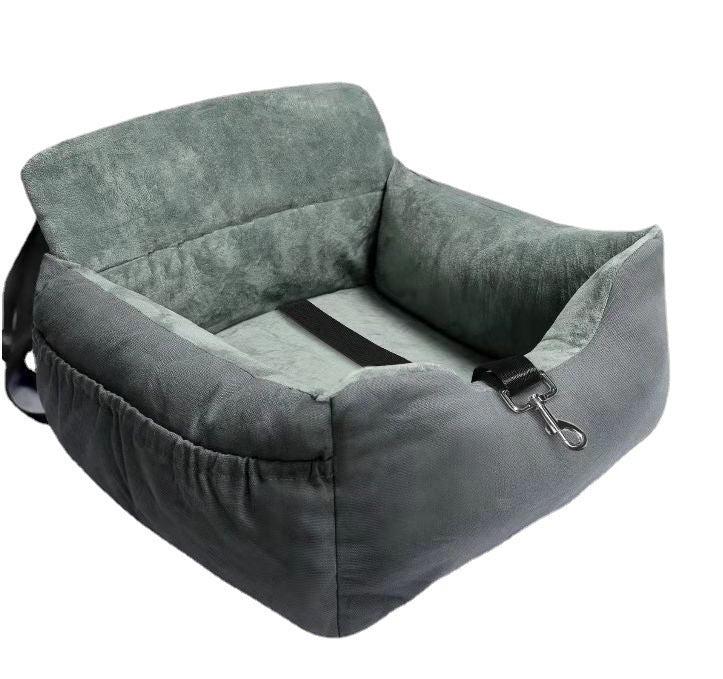 Removable Canvas Dog Travel Car Seat Pad | Durable Pet Bed & Kennel Cover - travel