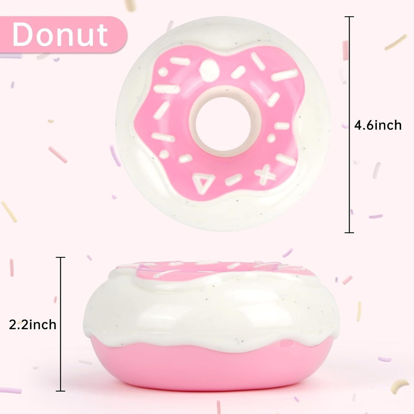 Durable Donut Dog Toy TPR Chewy And Squeaky Interactive Toy for Aggressive Chewers birthday