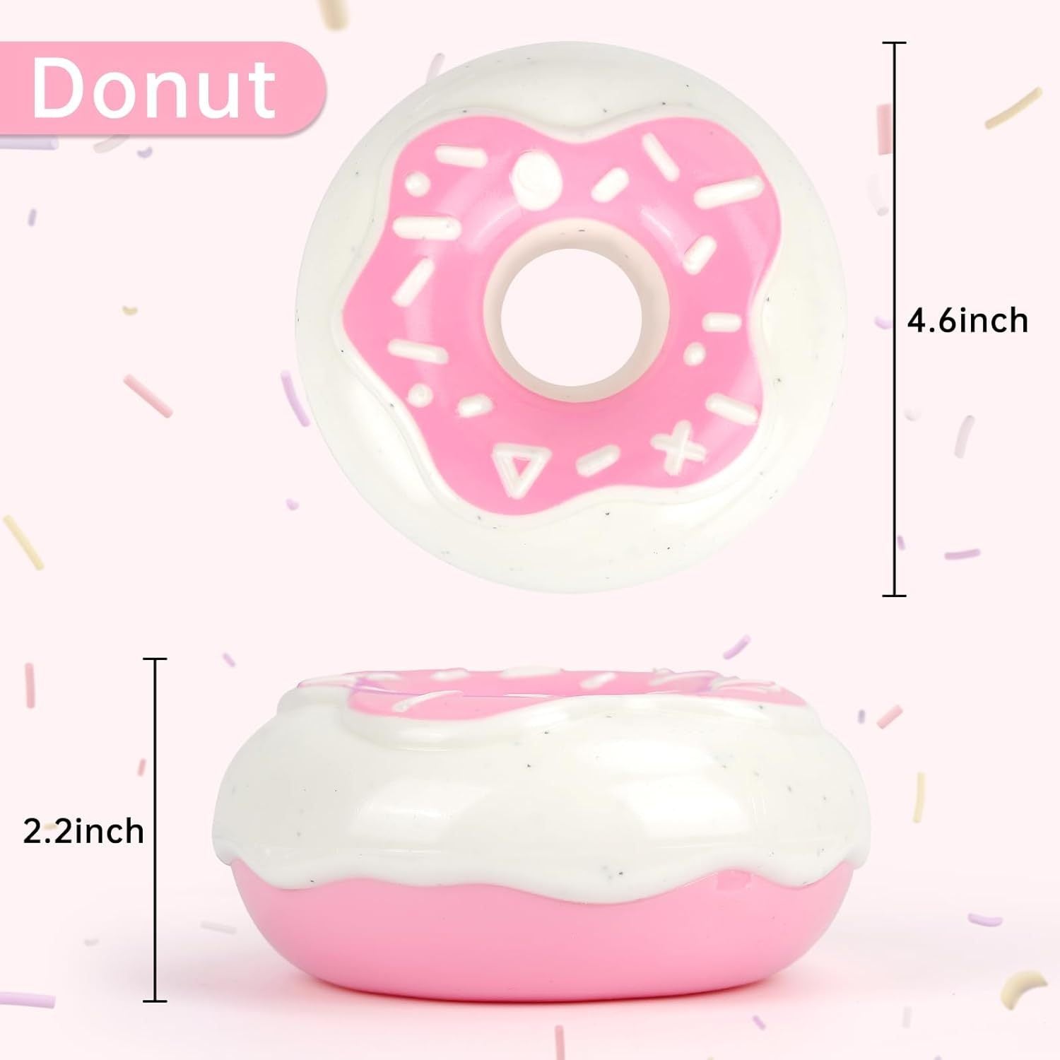 Durable Donut Dog Toy TPR Chewy And Squeaky Interactive Toy for Aggressive Chewers birthday