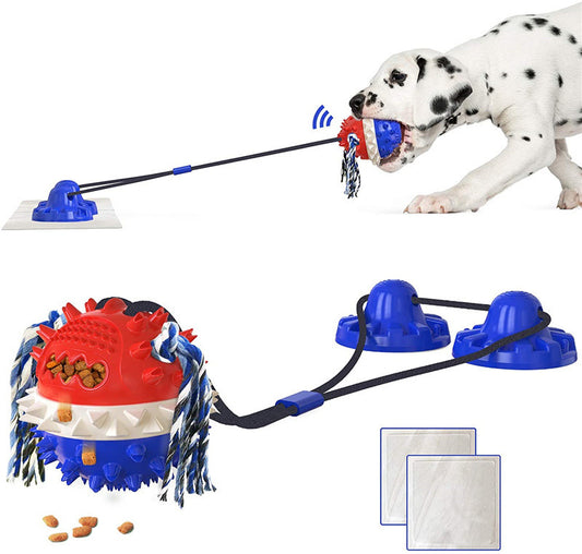 Indestructible Suction Cup Dog Toy for Aggressive Chewers TPR Material American Basket Accessories