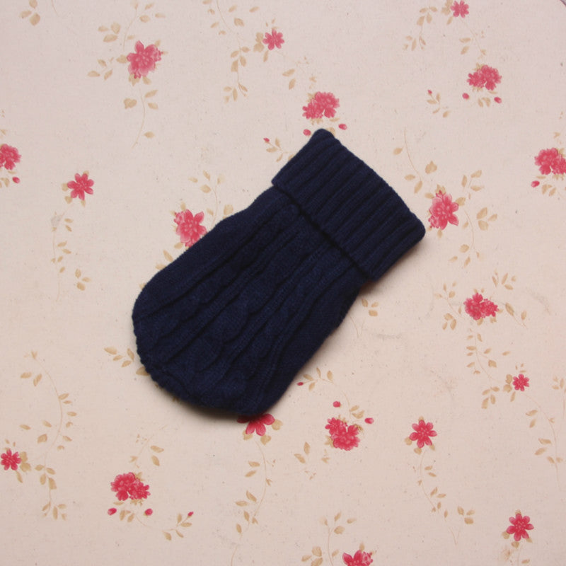 Knitted Wool Dog Sweater | Soft And Warm Dog Sweater with Buttons Black / L Dog clothes