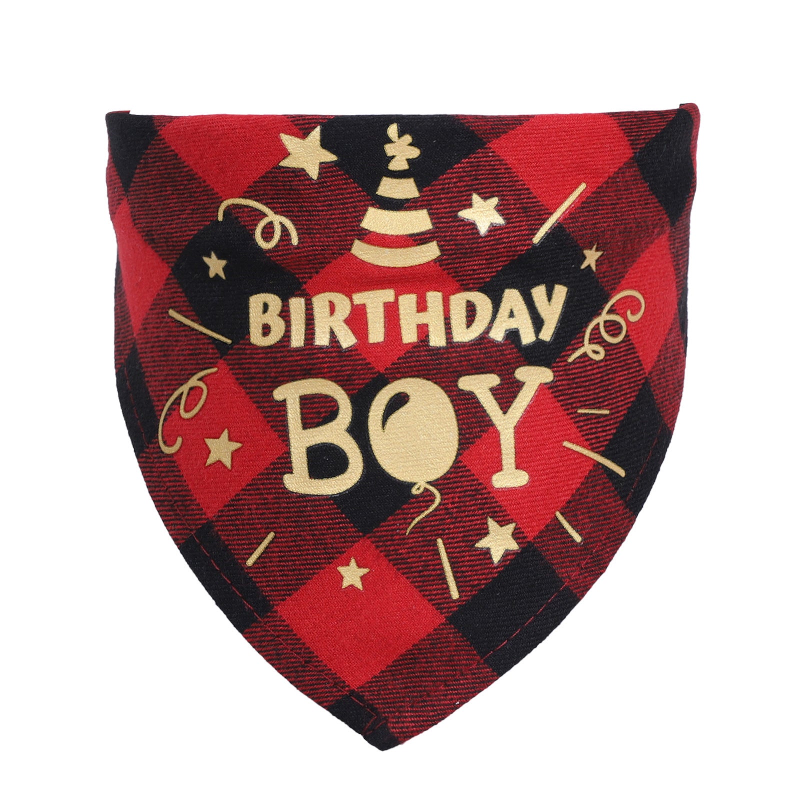 Cotton Check Dog Scarf Birthday Party Accessories birthday