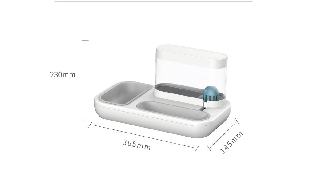 Automatic Dog Water Fountain And Feeder Bowl | 1.5L Double Bowl Dish for Dogs food