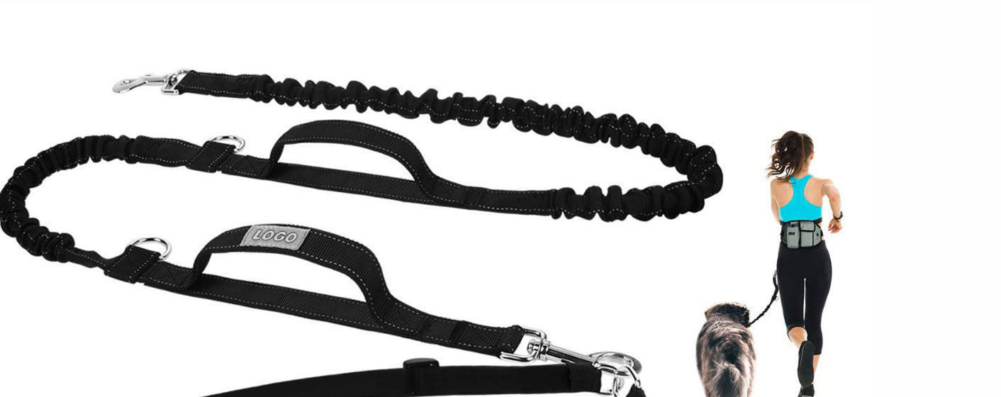 Hands Free Dog Training Leash And Waist Bag Set | Outdoor Pouch for Training With Dogs leash