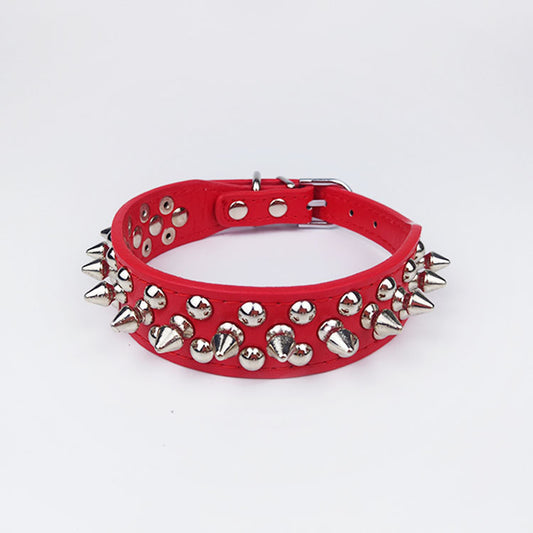 Adjustable Leather Studded Dog Collar | Spiked Collar Small And Medium Dogs collar