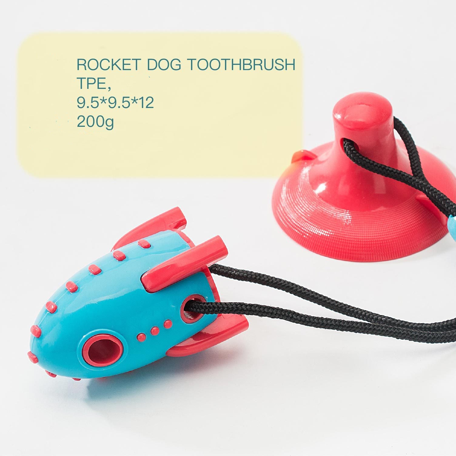 Rocket Treat Dispensing Dog Toy | Interactive Chew And Teeth Cleaning Dog Toy 10x10x12.5cm food