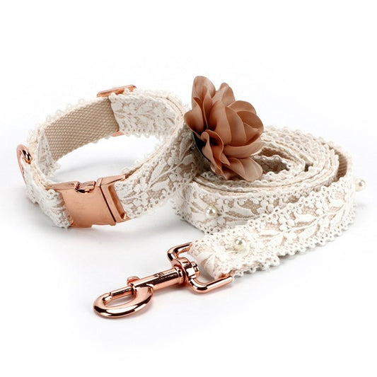 Floral Dog Harness and Leash Set | British Style Polyester Dog Harness - leash