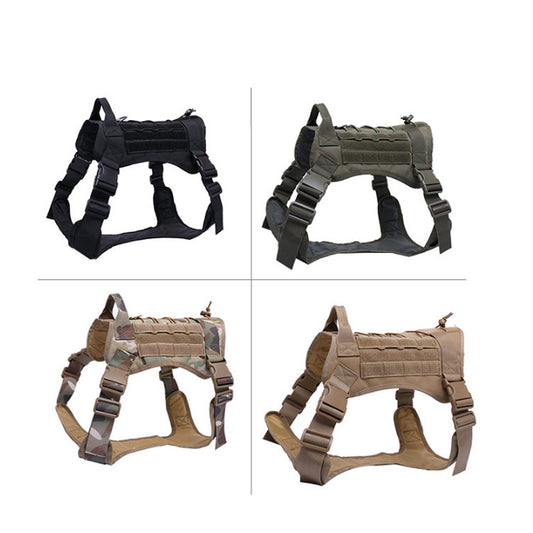Tactical Dog Harness And Vest | Outdoor Dog Training Gear with Reflective Nylon harness