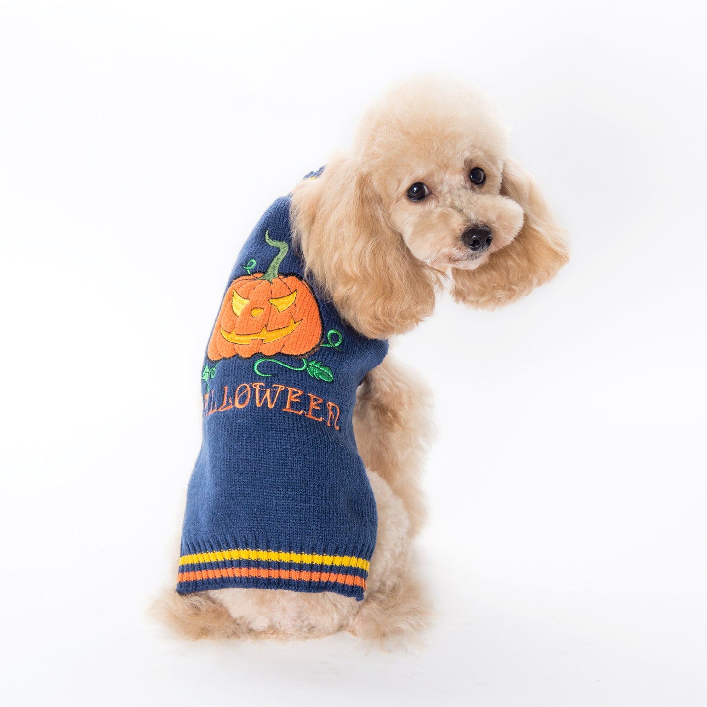 Pumpkin Sweater Dog Clothes: Acrylic Halloween Dog Costume Accessories