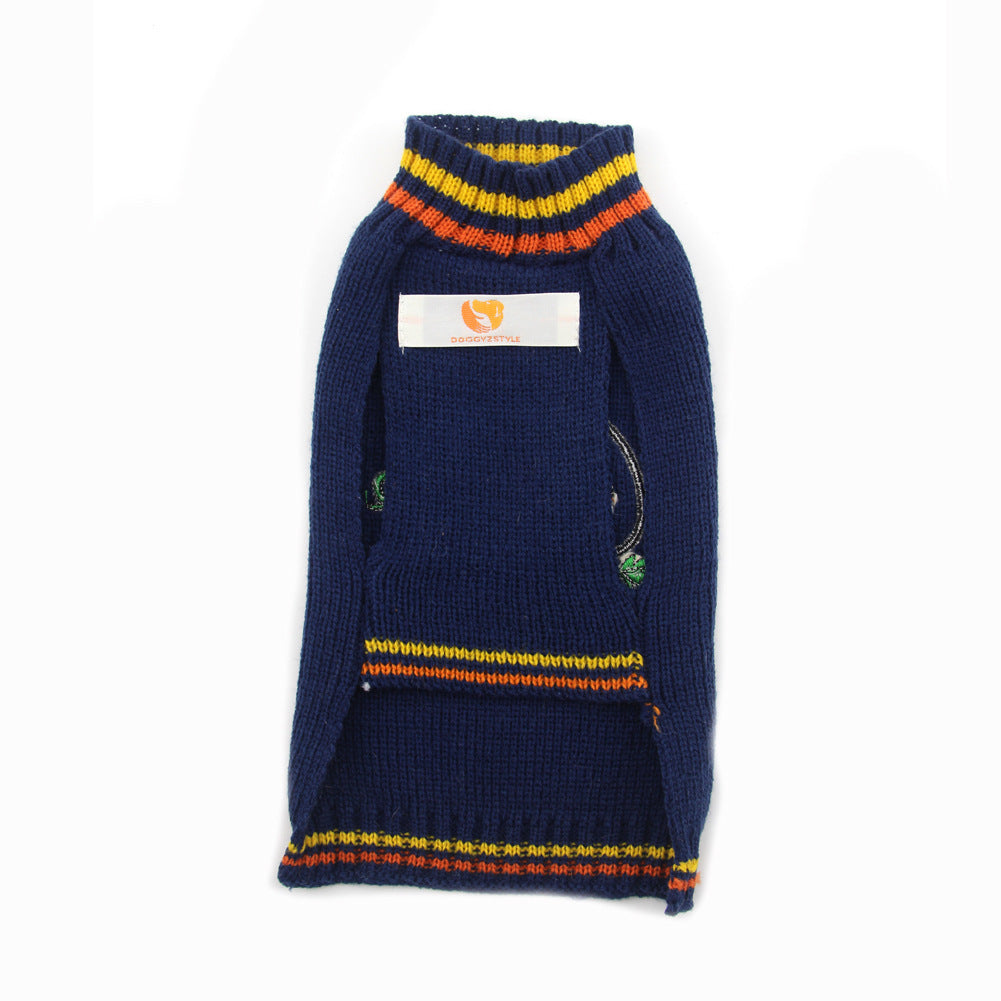 Pumpkin Sweater Dog Clothes: Acrylic Halloween Dog Costume Accessories